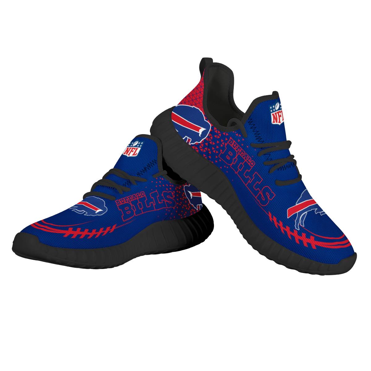 Women's NFL Buffalo Bills Mesh Knit Sneakers/Shoes 002
